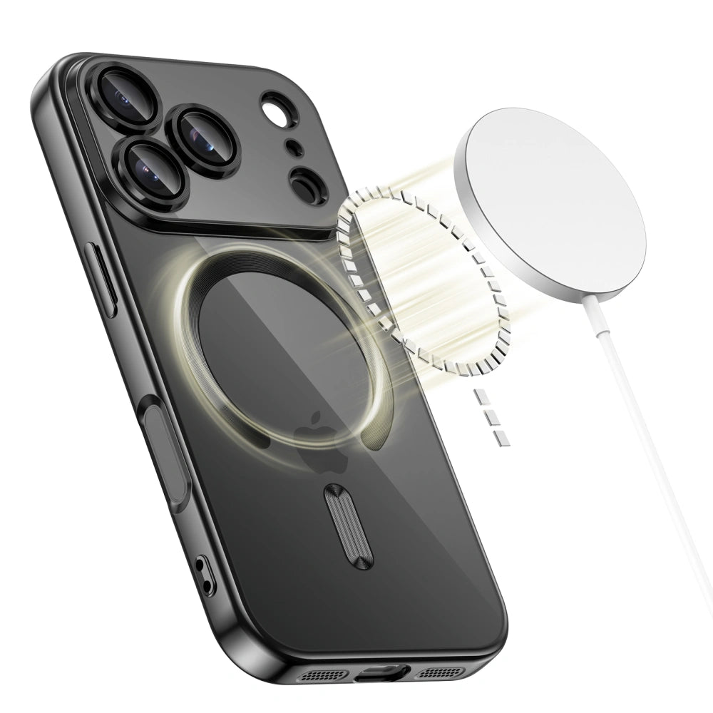 Tech-Protect iPhone 17 Pro MagFlex - Θήκη Σιλικόνης TPU με MagSafe - Διάφανη / Shiny Black