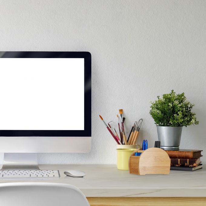 Relaxdays Μολυβοθήκη από Μπαμπού - Natural - 4052025246082