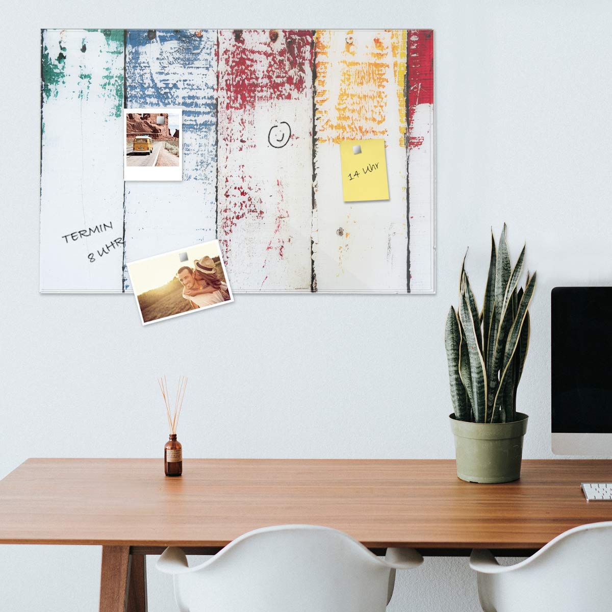 Navaris Μαγνητικός Γυάλινος Πίνακας - 90x60cm - Design Painted Wood - 45723.05