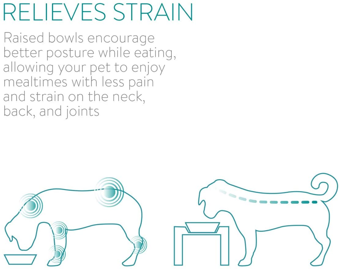 Navaris 2 Μπολ Φαγητού με Ρυθμιζόμενη Ξύλινη Βάση για Κατοικίδια - Brown - 51308.02