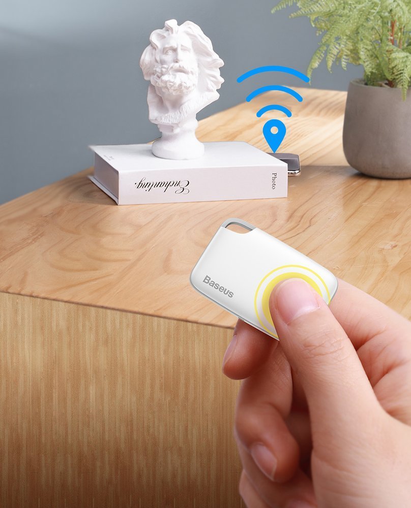 Baseus T2 Mini Ropetype Anti-loss Device - Αντικλεπτική Συσκευή με Λουράκι - White - ZLFDQT2-02