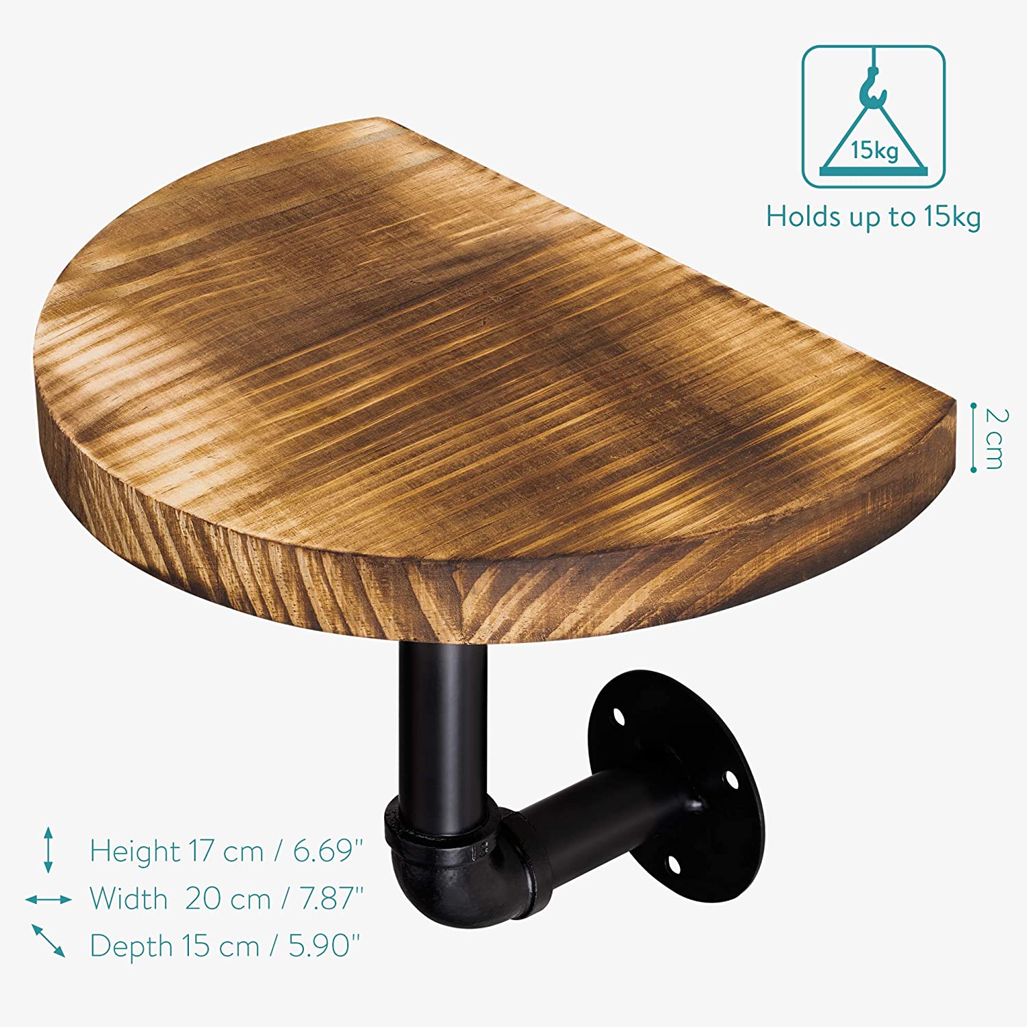 Navaris Σετ με 3 Ράφια με Βάση - Brown - 53785.05