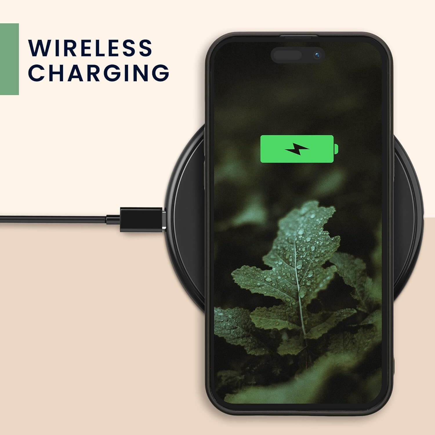 KW iPhone 15 Plus Θήκη από Φυσικό Ξύλο - Design Vintage Compass - Dark Brown - 62012.01