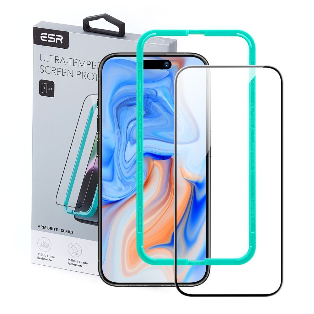 ESR iPhone 15 Armorite 2.5D 9H Full Screen Tempered Glass Αντιχαρακτικό Γυαλί Οθόνης - Black