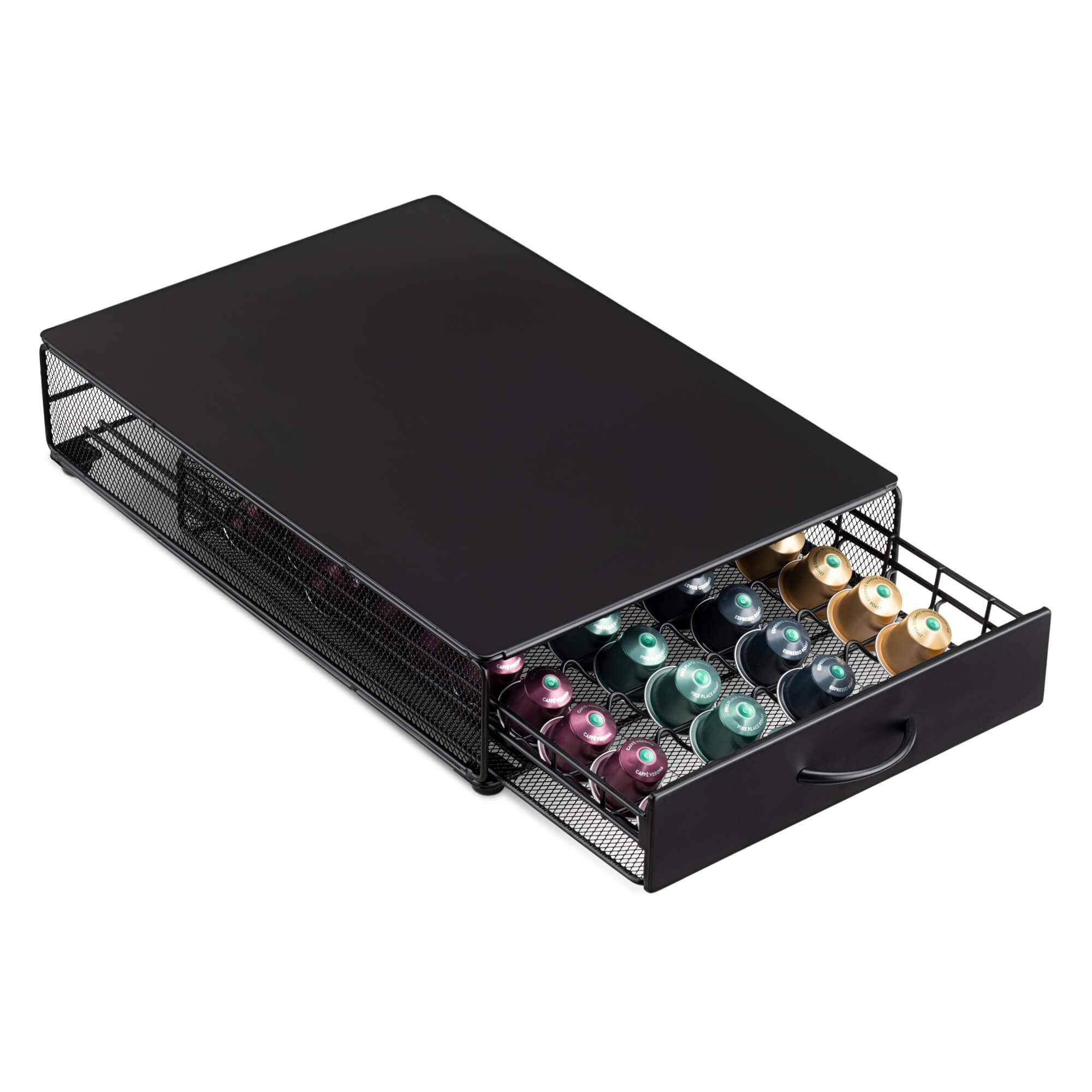 Navaris Συρτάρι για Κάψουλες Nespresso Vertuo / Βάση για Καφετιέρα - Black - 57478.01