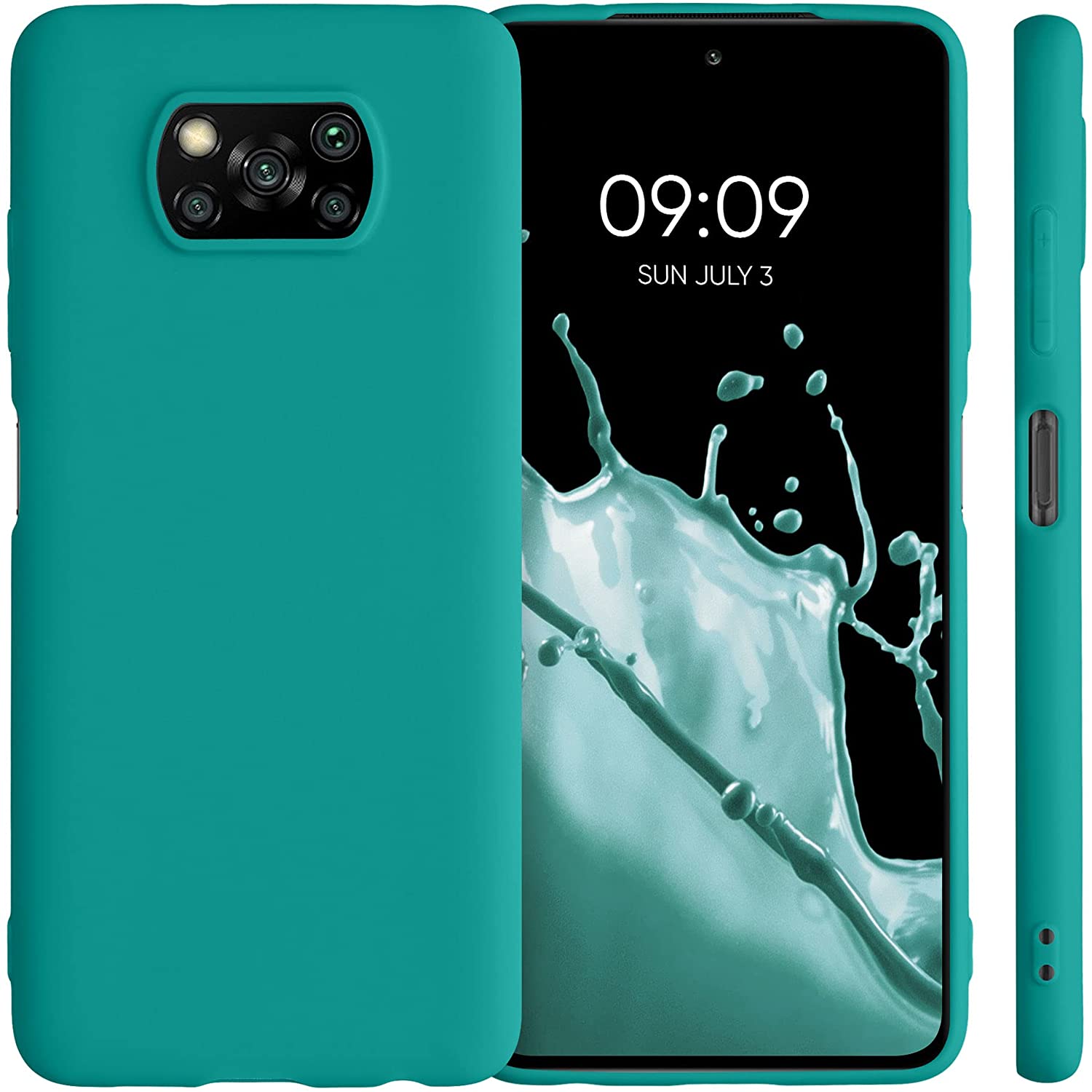 KW Xiaomi Poco X3 NFC / Poco X3 Pro Θήκη Σιλικόνης TPU - Matte Petrol - 53482.57