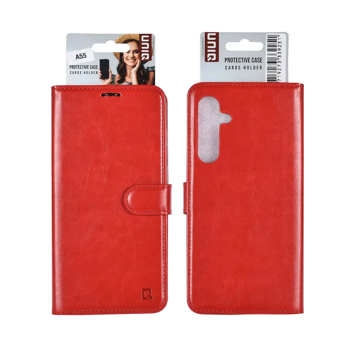 Tuniq Samsung Galaxy A55 5G - Θήκη Πορτοφόλι Stand από Δερματίνη - Κόκκινη