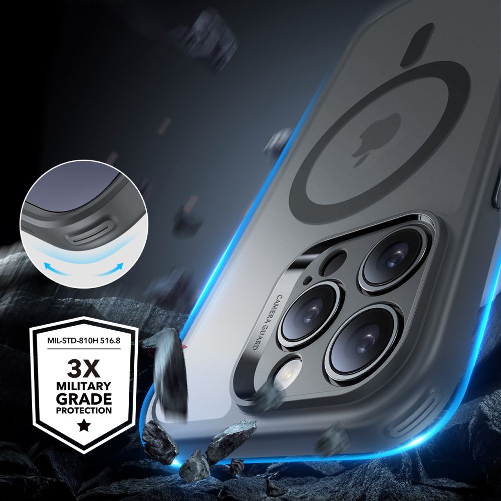 ESR iPhone 16 Pro - Classic Pro Halolock - Σετ με 1 Αντιχαρακτικό Γυαλί Οθόνης και Θήκη MagSafe - Frosted Grey