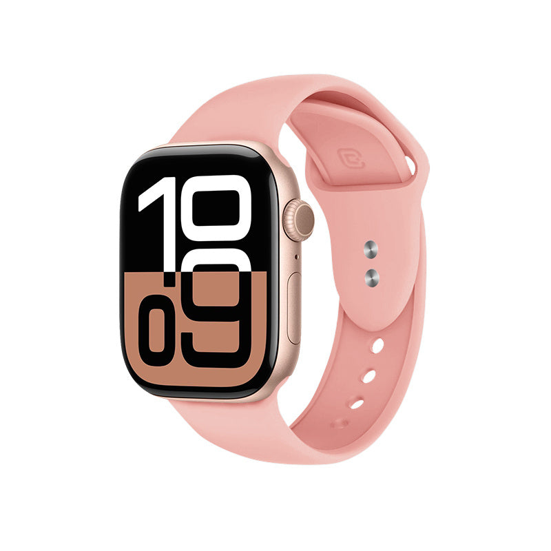 Crong Λουράκι Apple Watch 2/3/4/5/6/7/8/9/10/11 - SE (1/2/3) - 38/40/41/42mm Σιλικόνης - Liquid Strap - Salmon