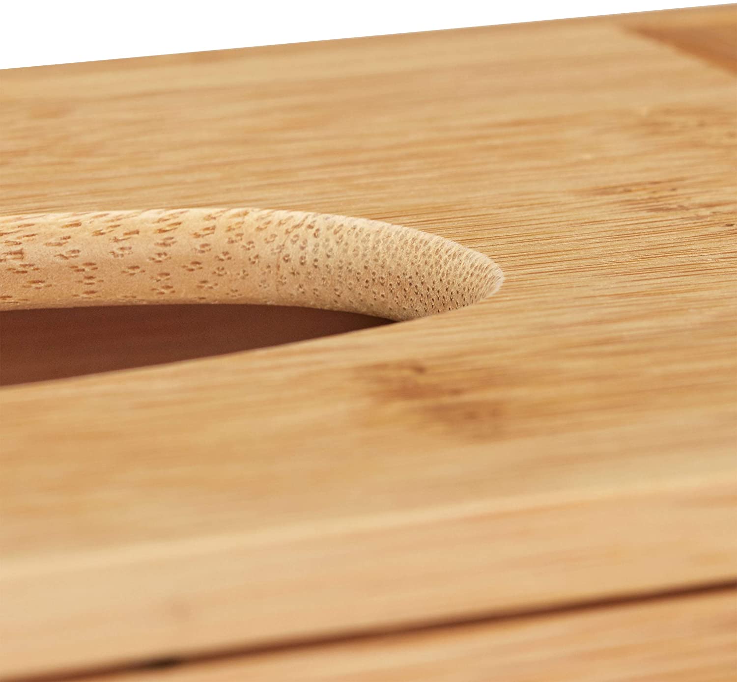 Relaxdays Βάση Αποθήκευσης για Χαρτομάντηλα με 2 Θήκες από Bamboo - Natural - 4052025288112