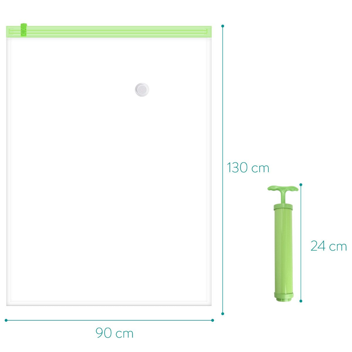 Navaris 6x Vacuum Storage Bags Σετ με 6 Επαναχρησιμοποιούμενες Σακούλες Αποθήκευσης με Αντλία - 45277.01