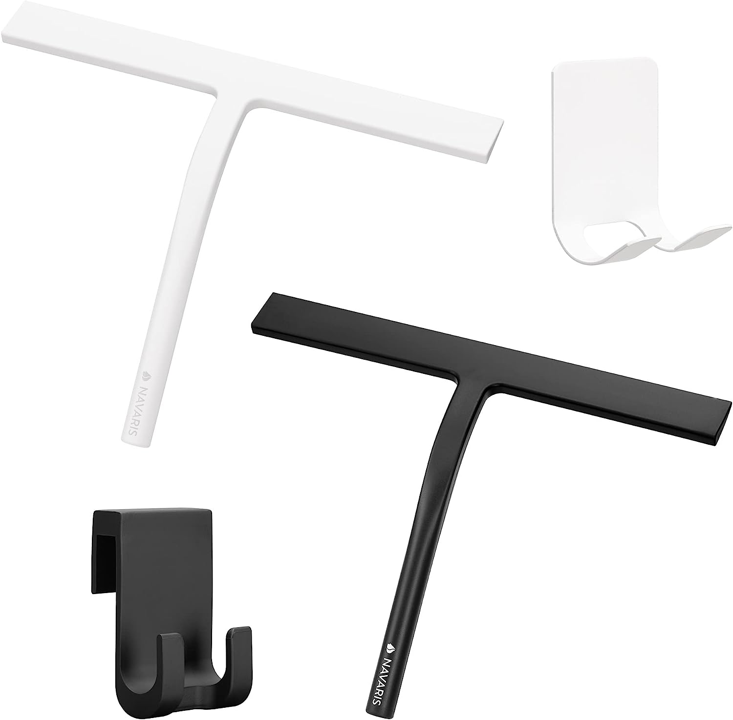 Navaris Σετ με 2 Καθαριστές Τζαμιών - 28cm x 22cm - Black / White - 60680.02