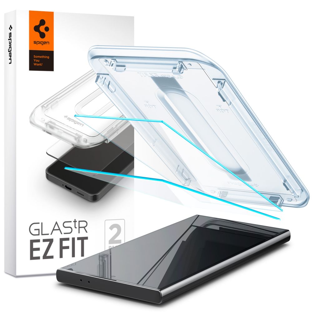 Spigen Samsung Galaxy S24 Ultra Glas.TR EZ Fit 0.2mm 2.5D 9H Tempered Glass Αντιχαρακτικό Γυαλί Οθόνης - 2 Τεμάχια - Clear - AGL07495