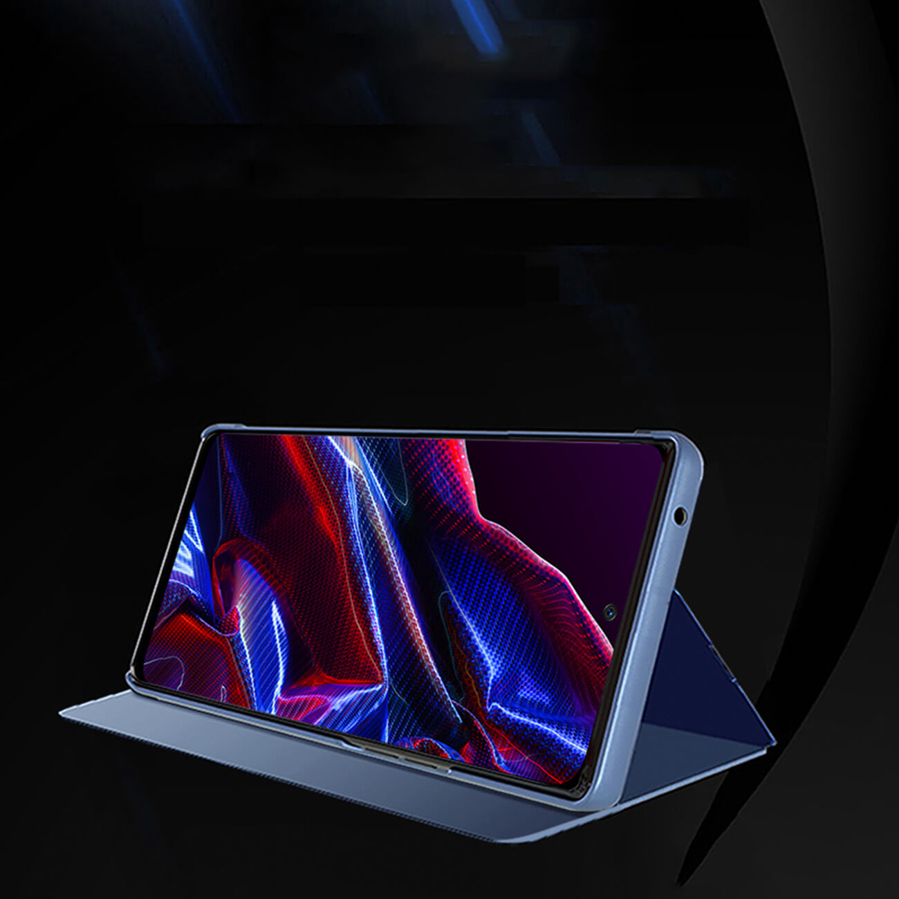 OEM Xiaomi Redmi Note 12 5G / Xiaomi Poco X5 5G Clear View Θήκη Βιβλίο - Black