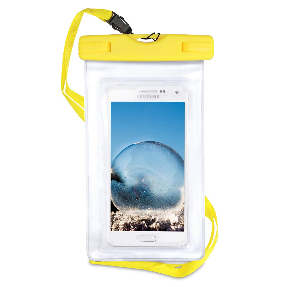 KW Universal Αδιάβροχη Θήκη - 16.5 x 9.5 cm - Διάφανη / Yellow - 29945.06