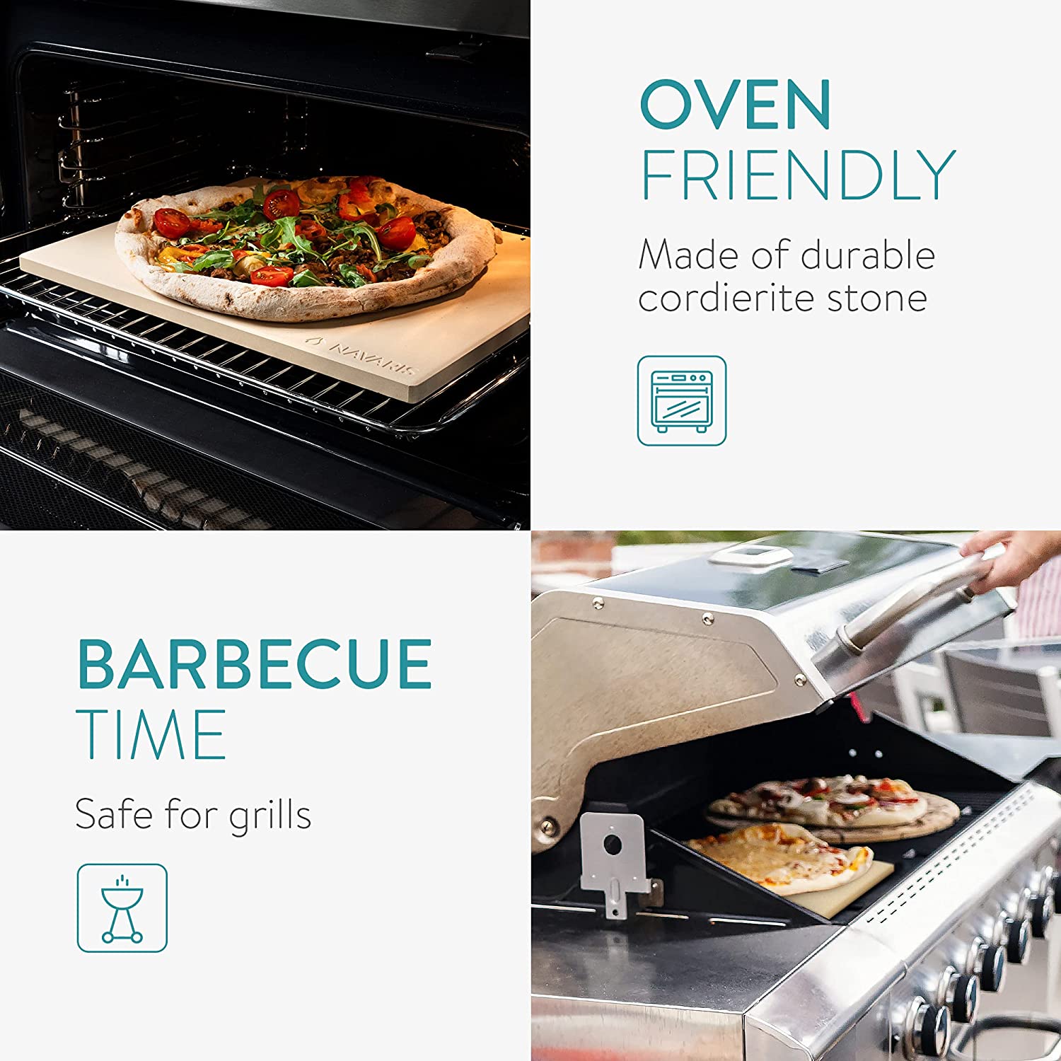 Navaris Σετ Πέτρα Ψησίματος και Φτυάρι Πίτσας - 48593.02