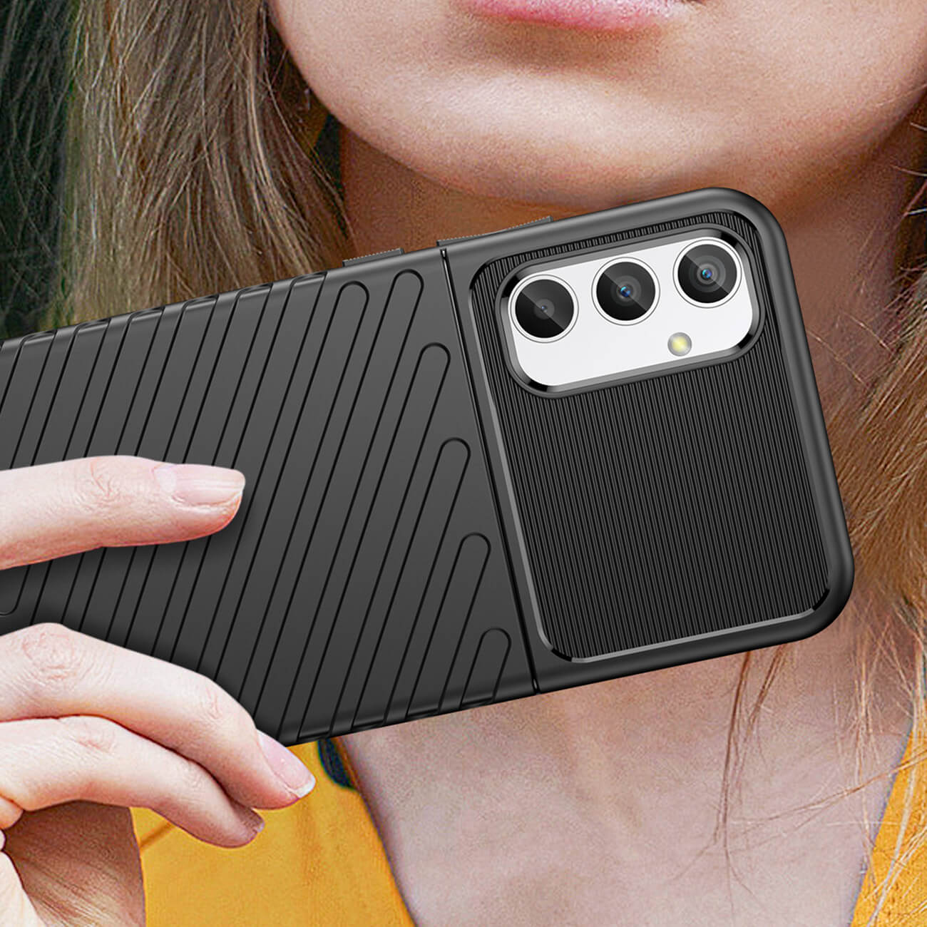 OEM Samsung Galaxy A34 5G Θήκη Thunder Tough Rugged Armor - Black