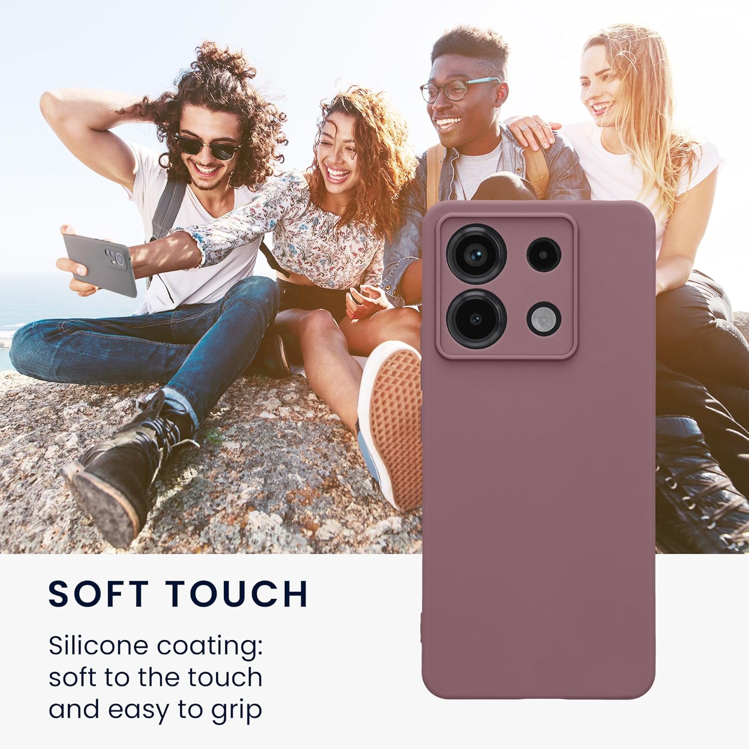 KW Xiaomi Redmi Note 13 Pro 5G / Poco X6 5G Θήκη Σιλικόνης TPU - Grape