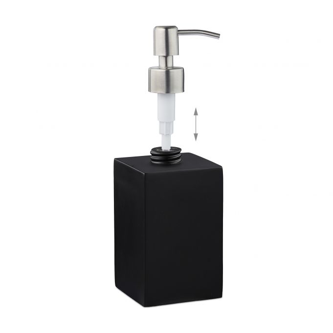 Relaxdays Σαπουνοθήκη Dispenser από Πολυρητίνη - Black - 4052025908638