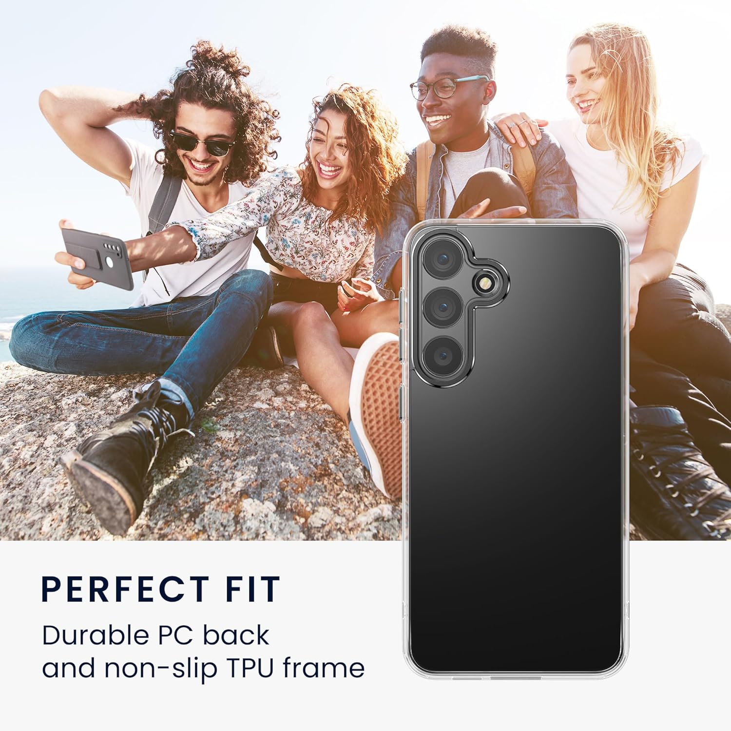 KW Samsung Galaxy S24+ Θήκη Σιλικόνης TPU με Προστασία Κάμερας - Διάφανη