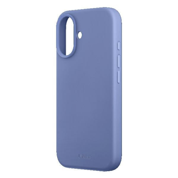 Uniq iPhone 16 Lino Hue Magclick Θήκη Σιλικόνης με MagSafe - Blue / Pearl Blue