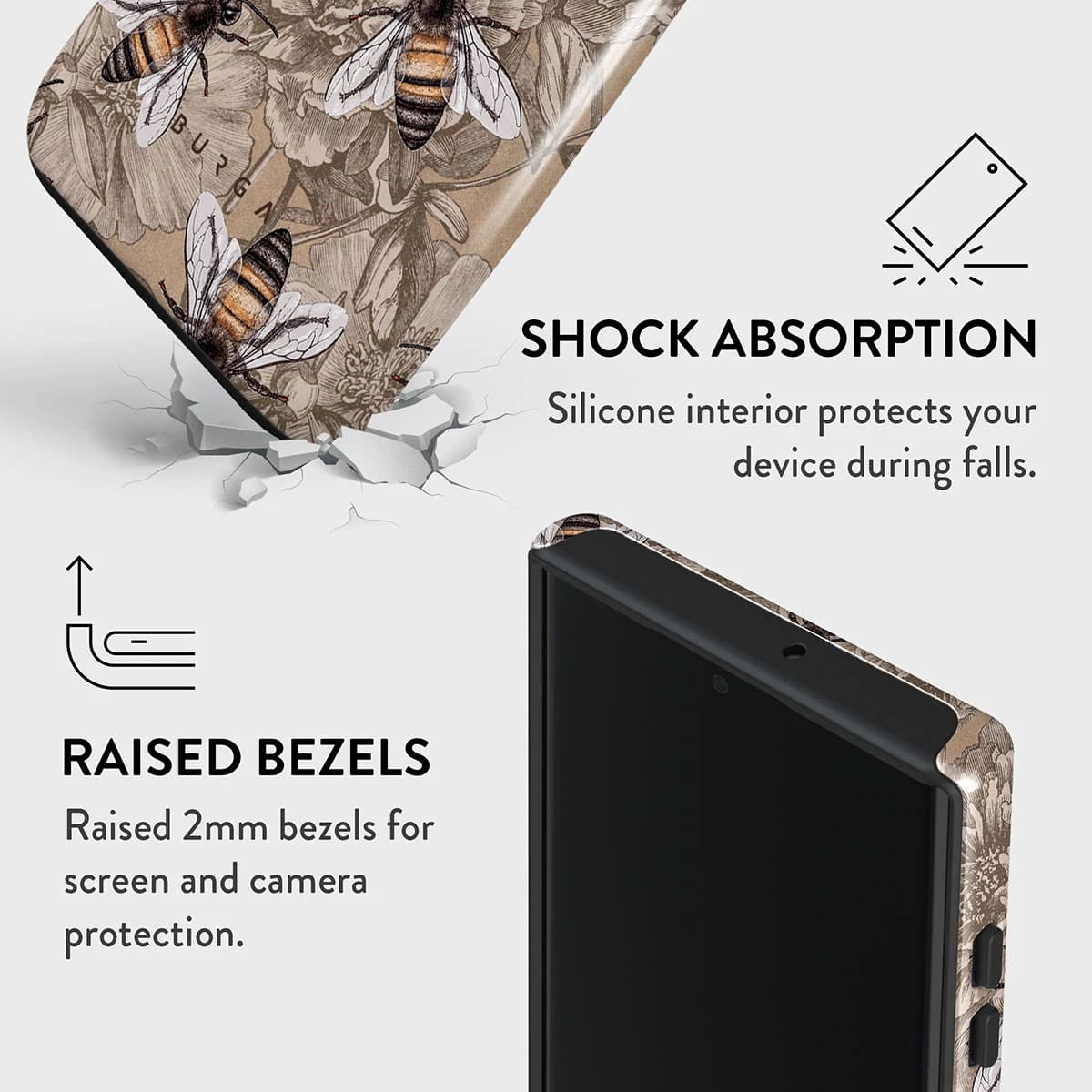 Burga Samsung Galaxy S22 Ultra Fashion Tough Σκληρή Θήκη - Honey Bee