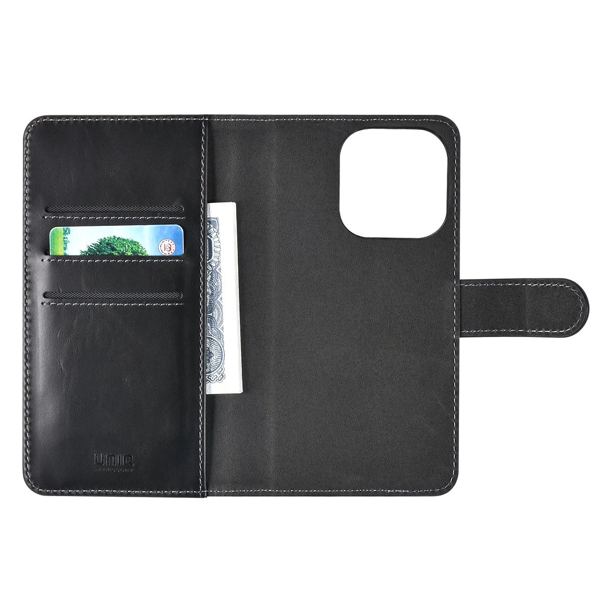 Tuniq iPhone 15 Pro - 2 σε 1 - Θήκη Πορτοφόλι από Δερματίνη με Αποσπώμενη Θήκη - Μαύρη