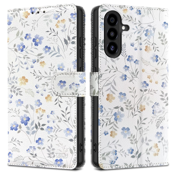 Tech-Protect Samsung Galaxy A26 5G Θήκη Πορτοφόλι Stand από Δερματίνη - Spring Flowers