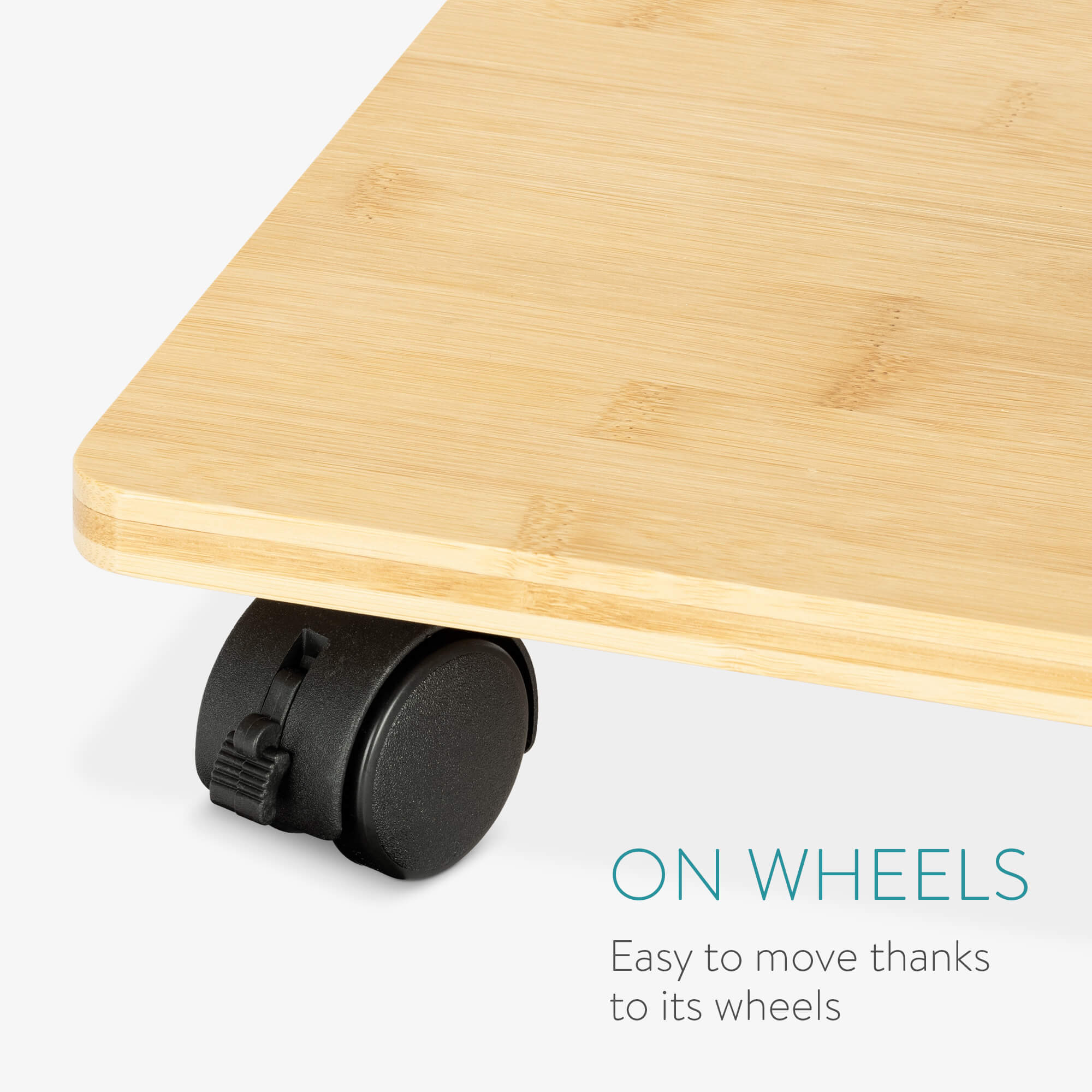 Navaris Τραπεζάκι από Μπαμπού με Ρόδες - 50 x 31.5 x 61 cm - Light Brown - 56616.01.24