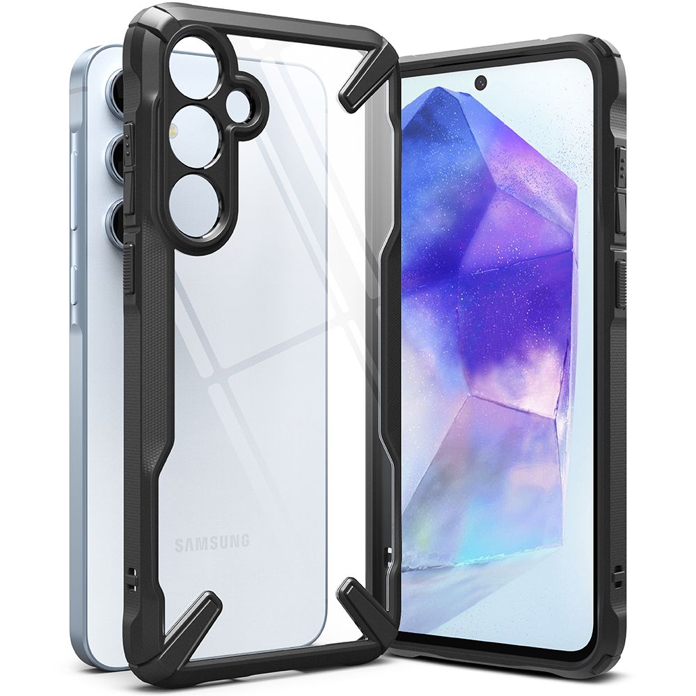 Ringke Samsung Galaxy A55 5G Fusion X Σκληρή Θήκη με Πλαίσιο Σιλικόνης - Black
