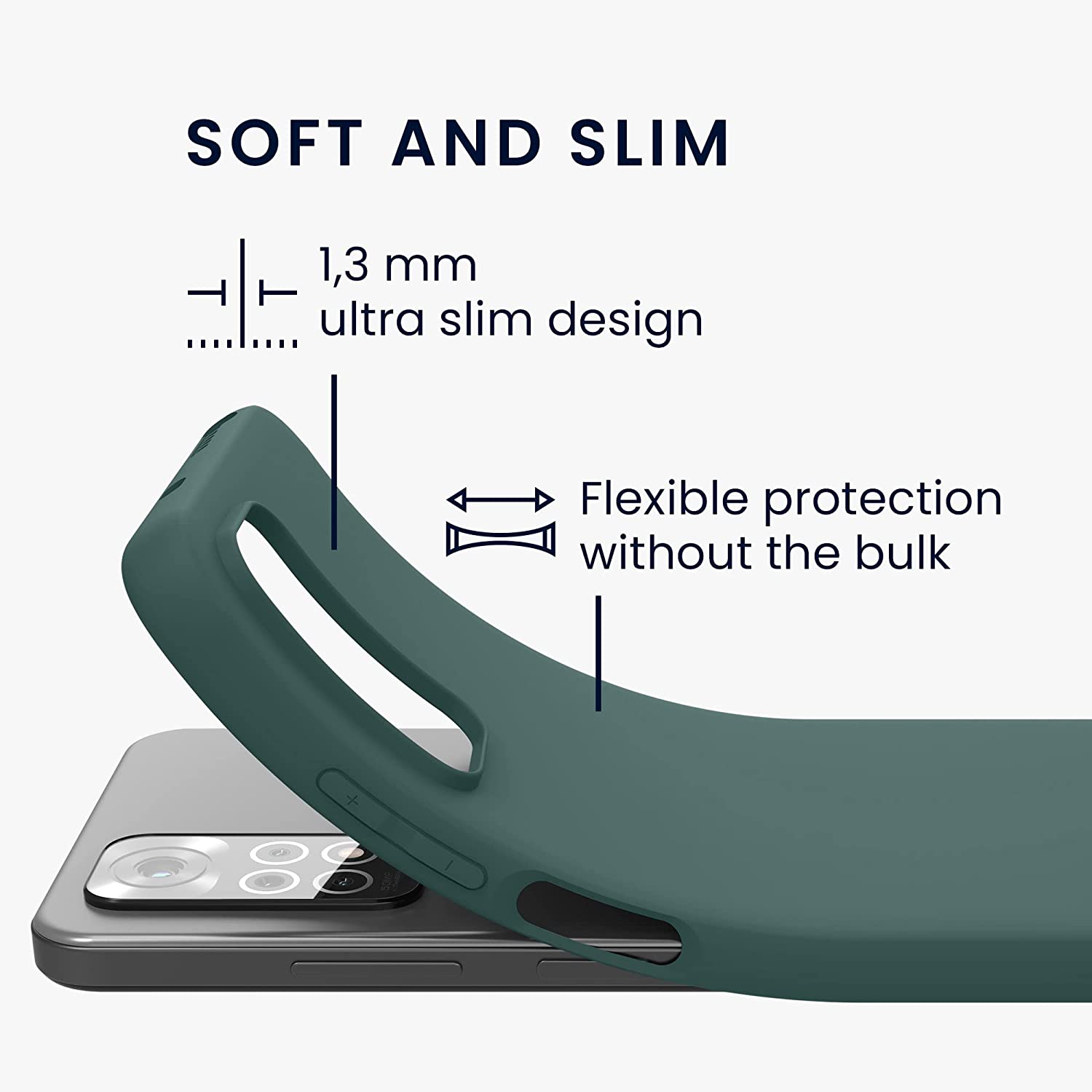 KW Xiaomi Redmi Note 11 / Redmi Note 11S Θήκη Σιλικόνης TPU - Blue Green - 57368.171