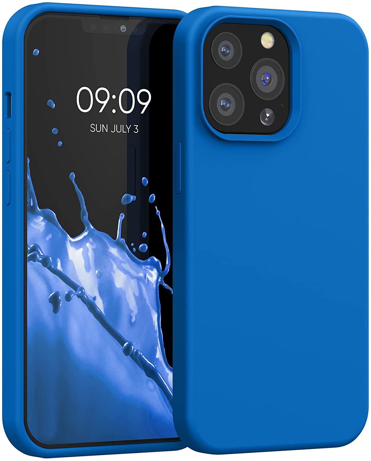 KW iPhone 13 Pro Θήκη Σιλικόνης Rubberized TPU - Blue Reef - 55880.228
