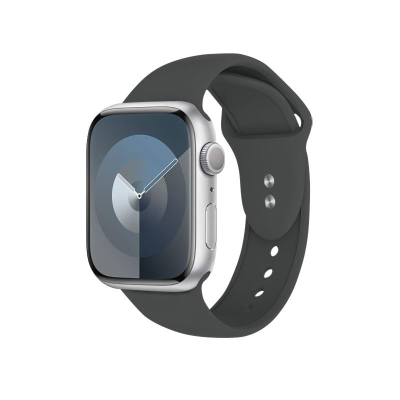 Crong Λουράκι Apple Watch 4/5/6/7/8/9/10/11 - SE (1/2/3) - ULTRA (1/2/3) - 44/45/46/49mm Σιλικόνης - Liquid Strap - Graphite