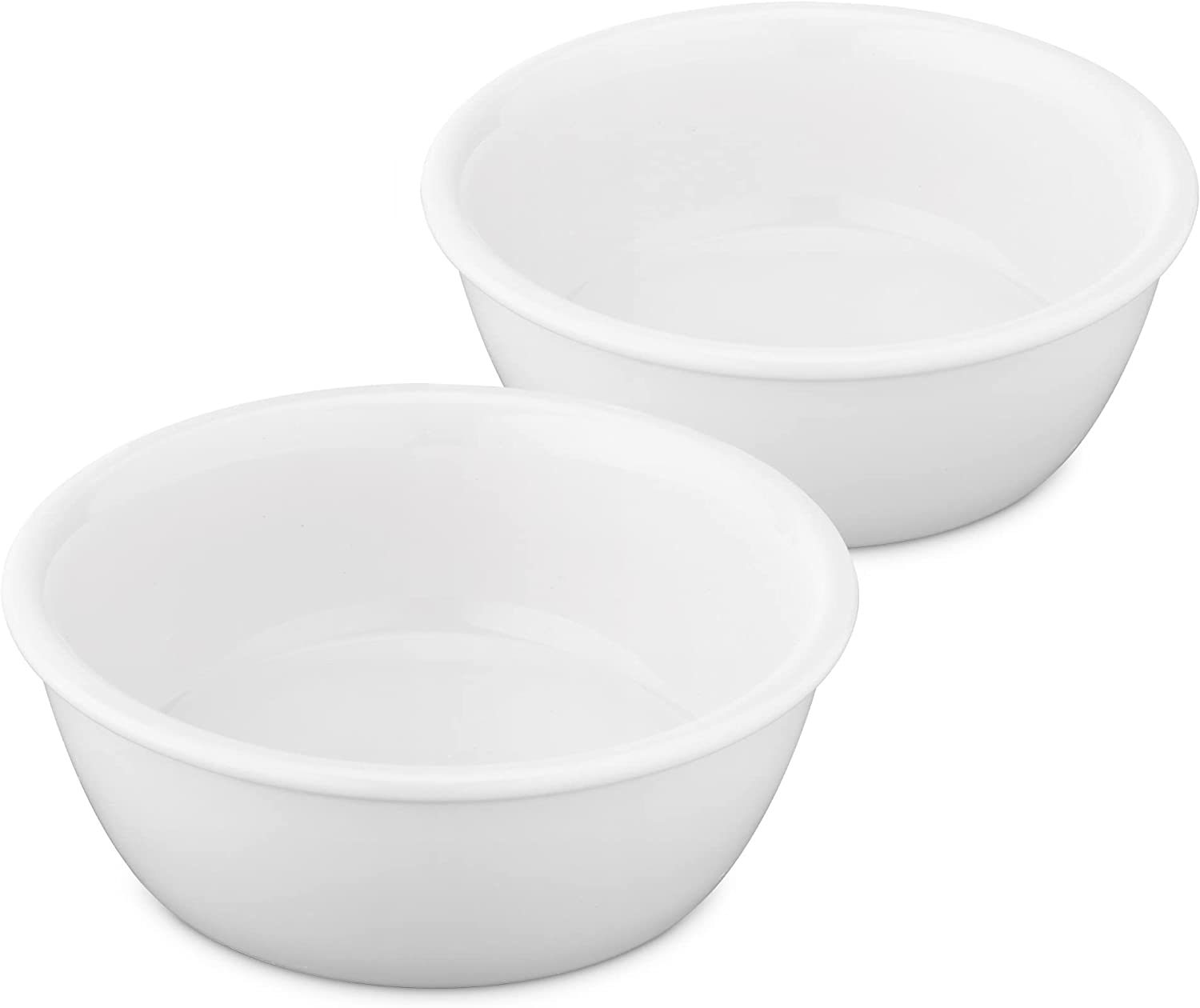 Navaris Cat Bowls - Σετ με 2 Ανταλλακτικά Κεραμικά Μπολ Φαγητού και Νερού - 300-350 ml - White - 57207.2
