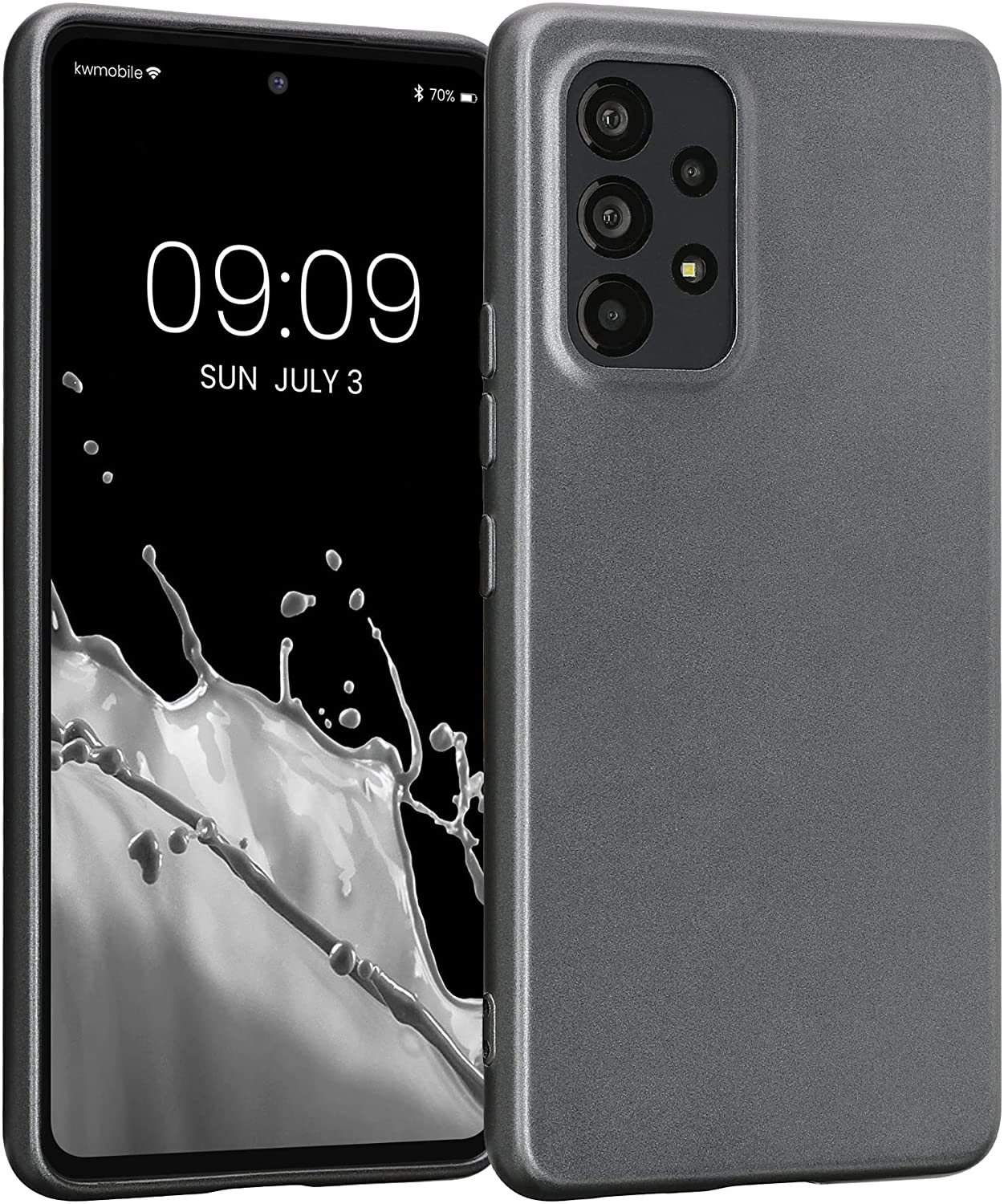 KW Samsung Galaxy A53 5G Θήκη Σιλικόνης TPU - Metallic Grey - 58019.232