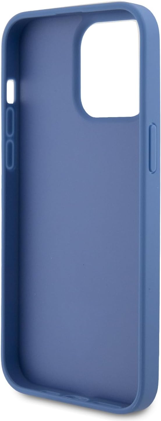 Guess iPhone 15 Pro Max - Crossbody 4G Metal Logo Θήκη με Επένδυση Συνθετικού Δέρματος και Λουράκι - Blue - GUHCP15XP4TDSCPB