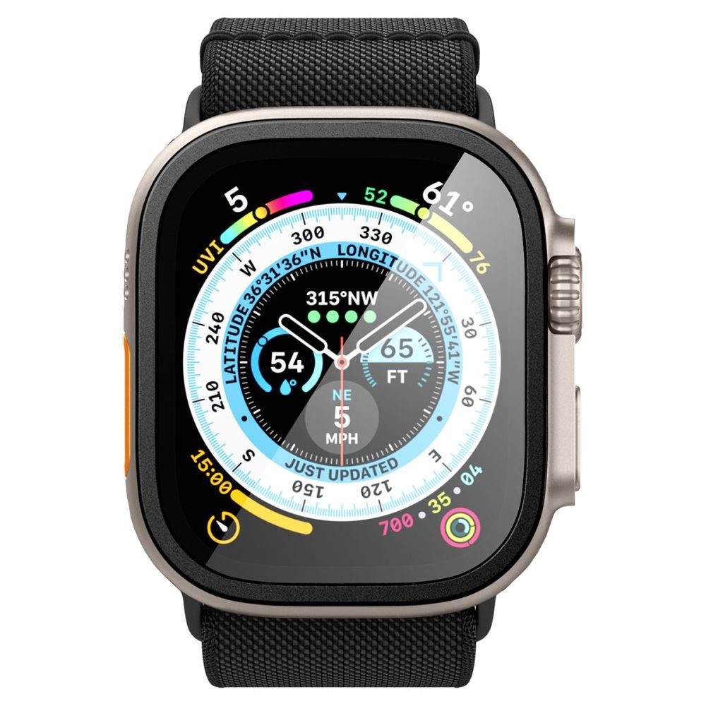 Spigen Προστασία Οθόνης Apple Watch Ultra (1/2/3) - 49mm - Glas.TR Slim Pro Αντιχαρακτικό Γυαλί Οθόνης - Black