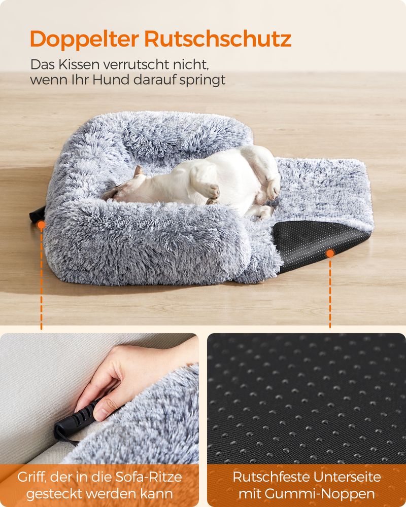 Feandrea Μαξιλάρι / Κρεβάτι Σκύλου - 80 x 75 x 16 cm - Ombre Grey - PGW221G01