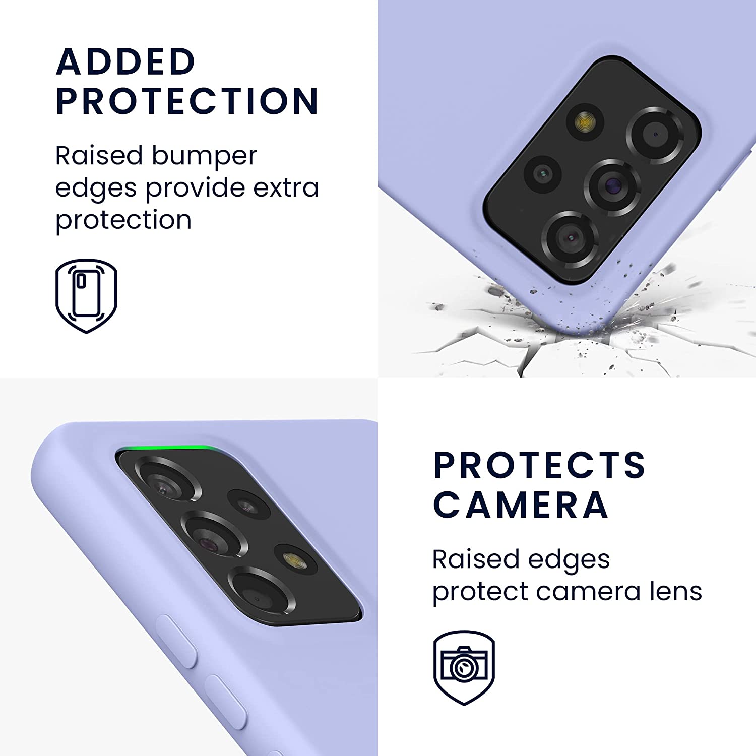 KW Samsung Galaxy A53 5G Θήκη Σιλικόνης Rubberized TPU - Lavender - 58051.108