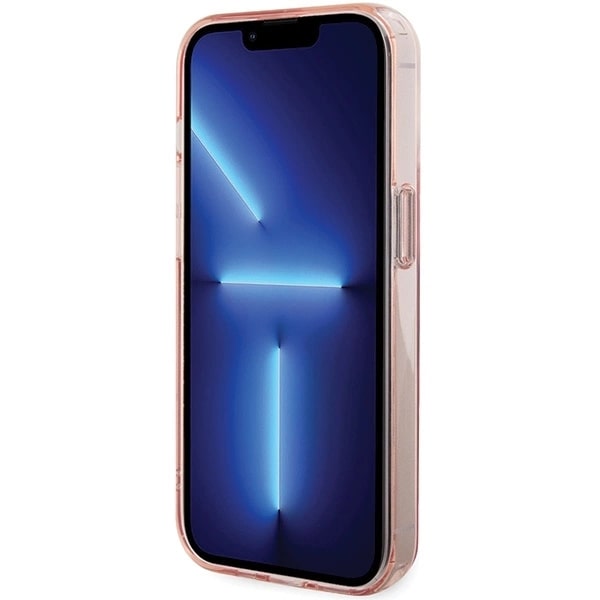 Karl Lagerfeld iPhone 15 Pro Max Ring Stand Choupette Head MagSafe Σκληρή Θήκη με Πλαίσιο Σιλικόνης και MagSafe - Διάφανη / Pink - KLHMP15XHMRSCHP