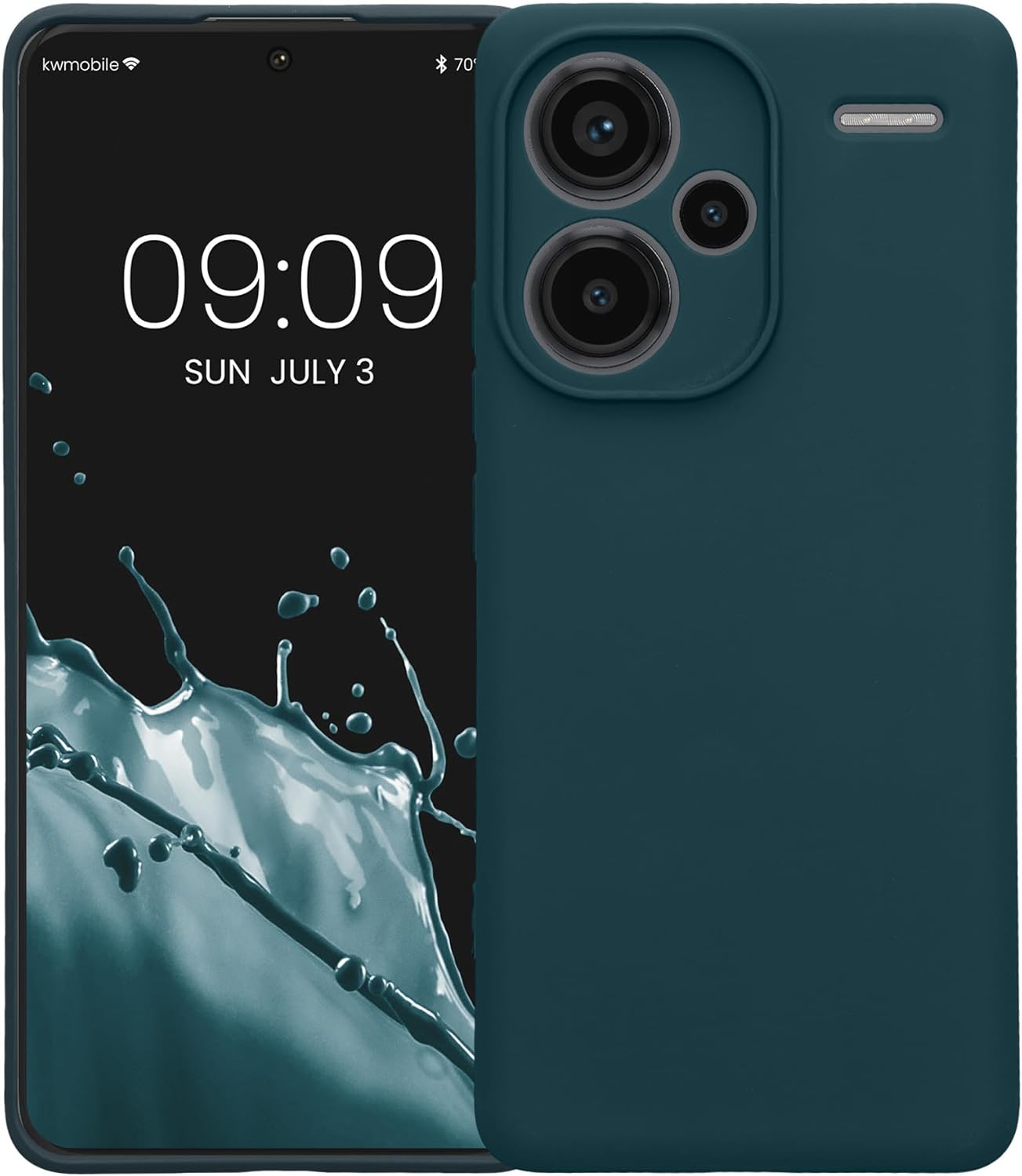 KW Xiaomi Redmi Note 13 Pro+ 5G Λεπτή Θήκη Σιλικόνης Rubberized TPU - Matte Petrol
