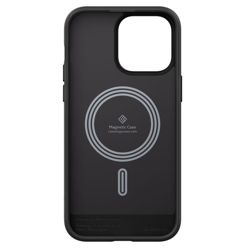 Caseology iPhone 14 Pro Parallax Mag Θήκη Σιλικόνης με Σκληρό Πλαίσιο και MagSafe - Matte Black