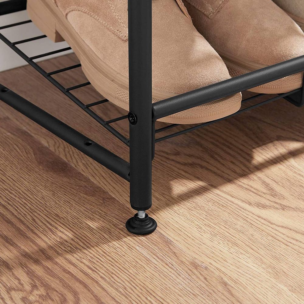 Songmics Μεταλλική Παπουτσοθήκη με 4 Ράφια - Black - LMR067B01