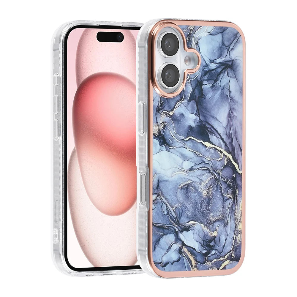 Tuniq iPhone 16 Silicone Θήκη Σιλικόνης - Marble / Grey