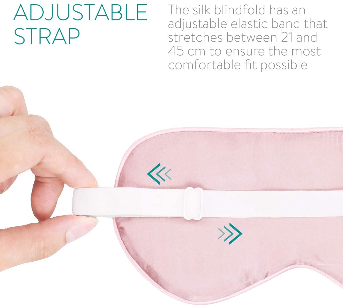 Navaris Silk Eye Mask Blindfold - Μάσκα Ύπνου / Ταξιδιού - Pink - 48509.02