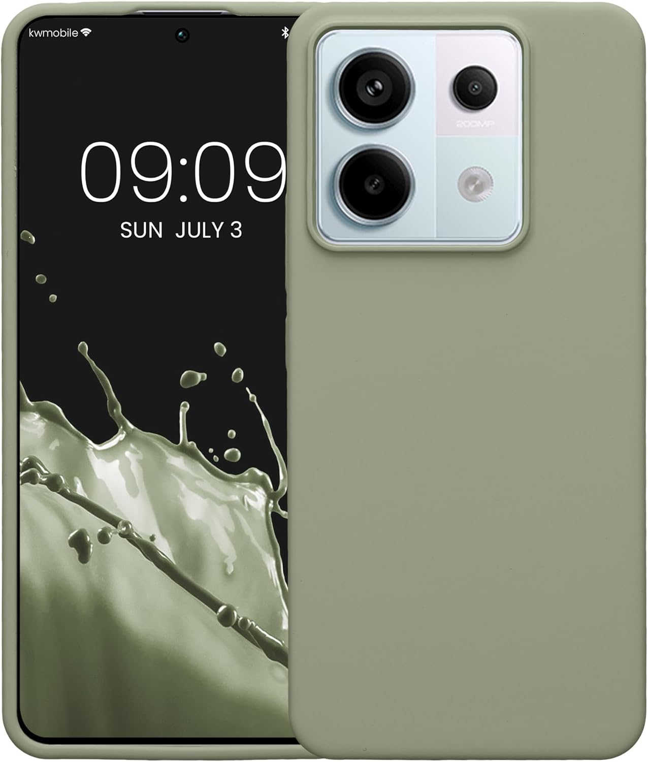 KW Xiaomi Redmi Note 13 Pro 5G / Poco X6 5G Θήκη Σιλικόνης Rubberized TPU - Grey Green