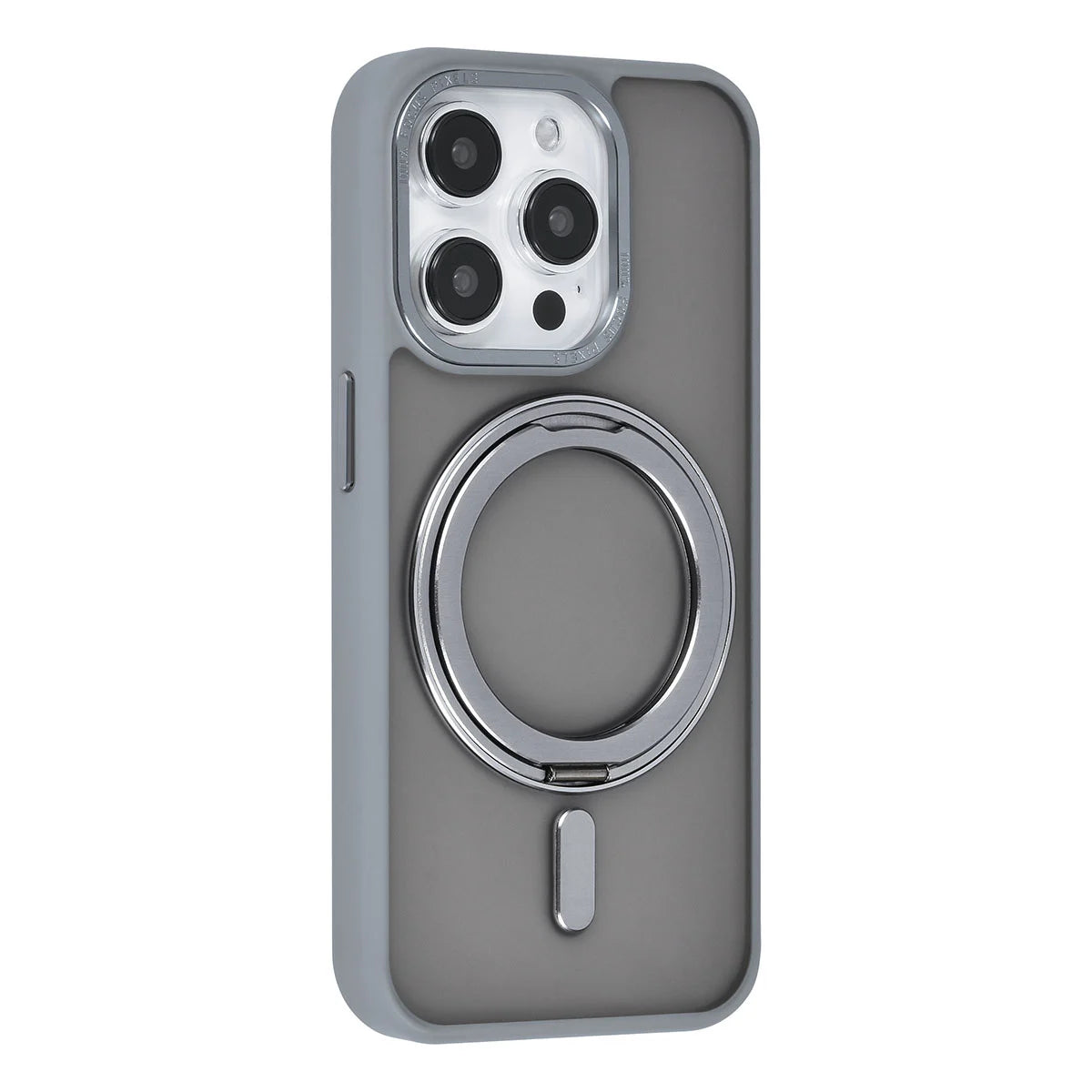 Tuniq iPhone 15 Pro - Σκληρή MagSafe Θήκη με Περιστρεφόμενο Δαχτυλίδι Συγκράτησης - Γκρι