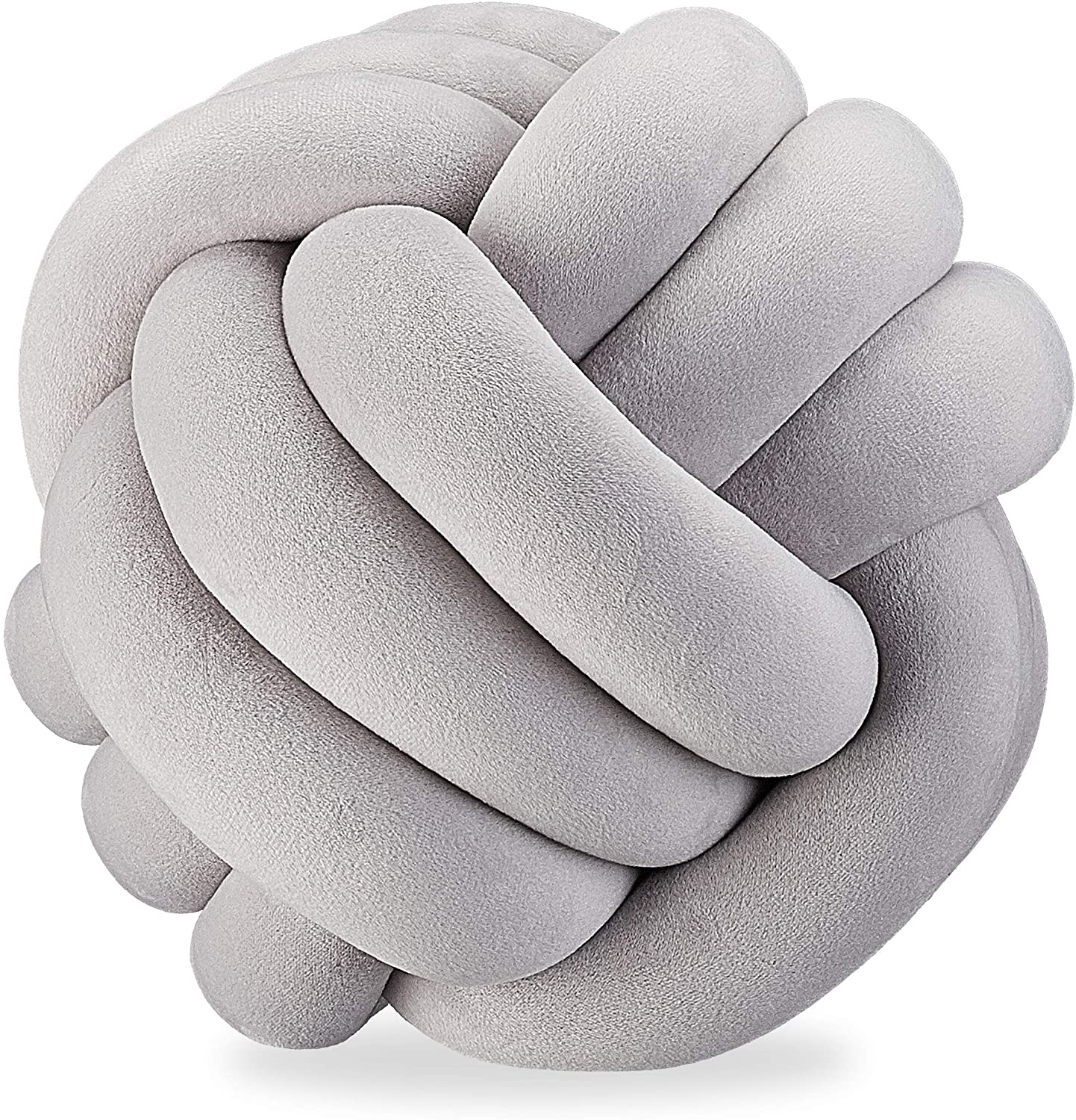 Relaxdays Μαξιλάρι Πλεξούδα - 25cm - Gray - 4052025939038