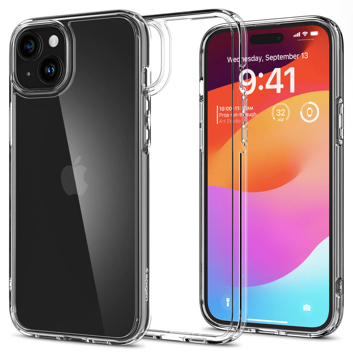 Spigen iPhone 15 Crystal Hybrid Σκληρή Θήκη με Πλαίσιο Σιλικόνης - Crystal Clear