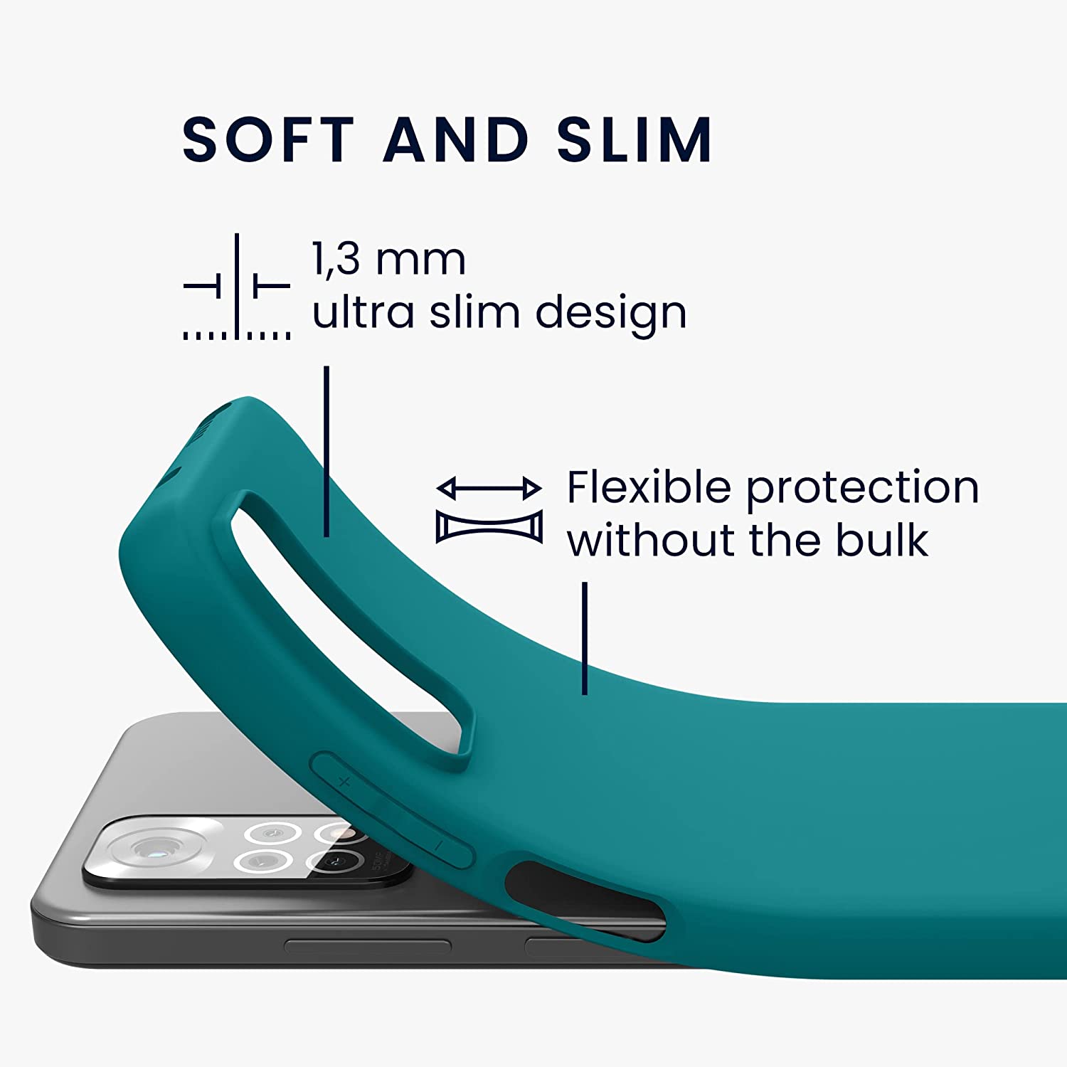 KW Xiaomi Redmi Note 11 / Redmi Note 11S Θήκη Σιλικόνης TPU - Teal Matte - 57368.57